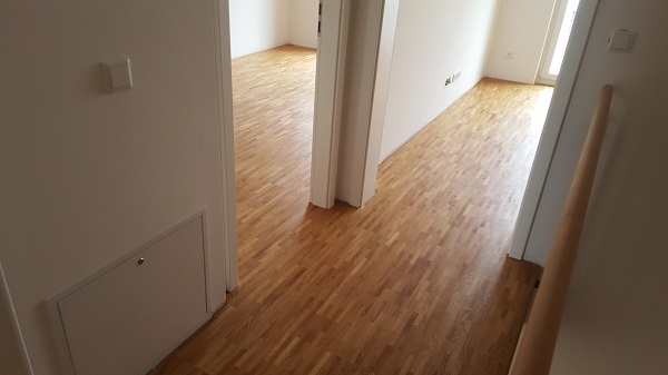 groß Objekt 25 Reihenhäuser Eiche Mosaikparkett im Englischen verband geölt